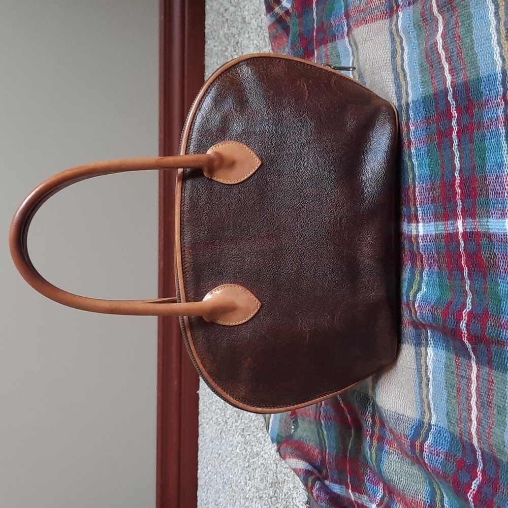Vintage Etro Milano Coated Canvas Top Handle Bag